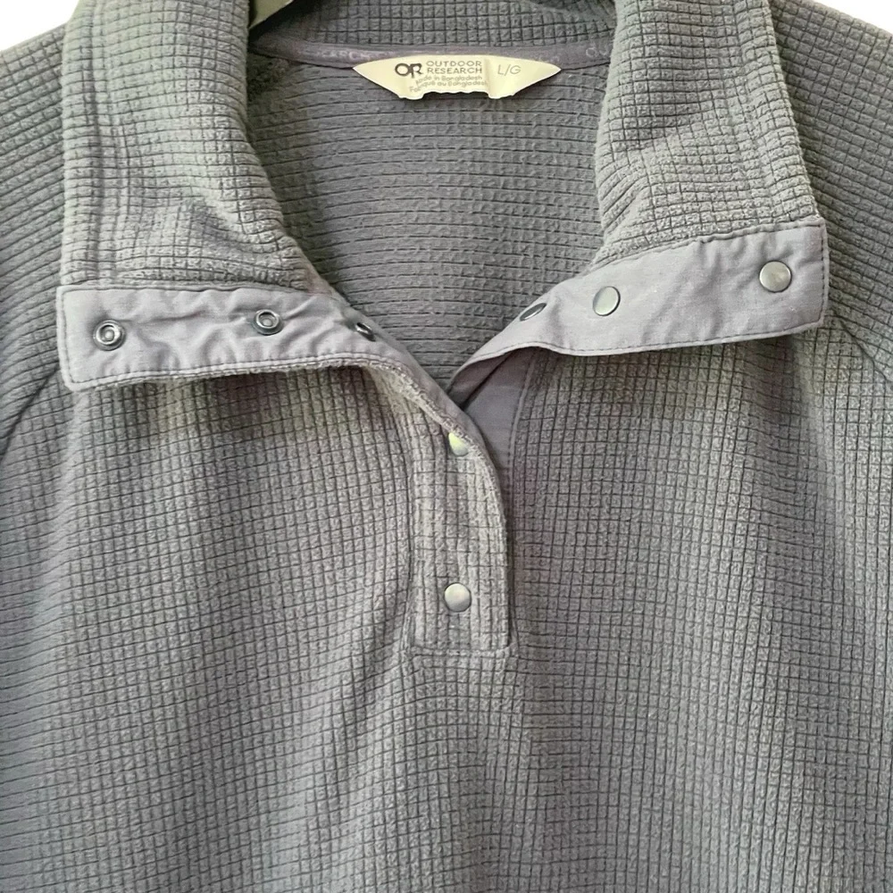 Outdoor Research Women’s Trail Mix Snap Pullover in‎ Naval Blue - Picture 9 of 14